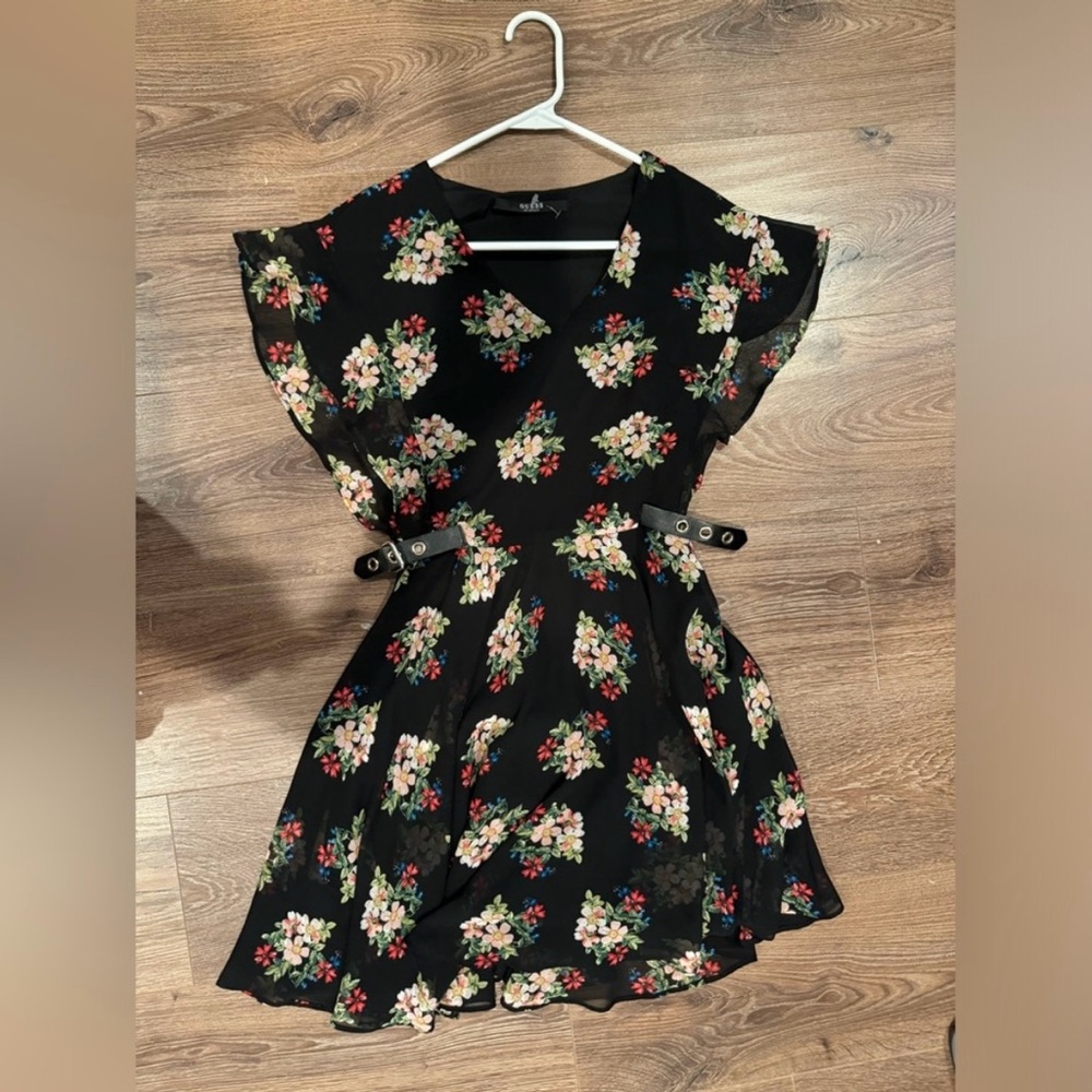 Guess Black Floral Dress